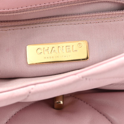 Chanel Lambskin Quilted Medium Chanel 19 Flap Light Pink 6 of 12