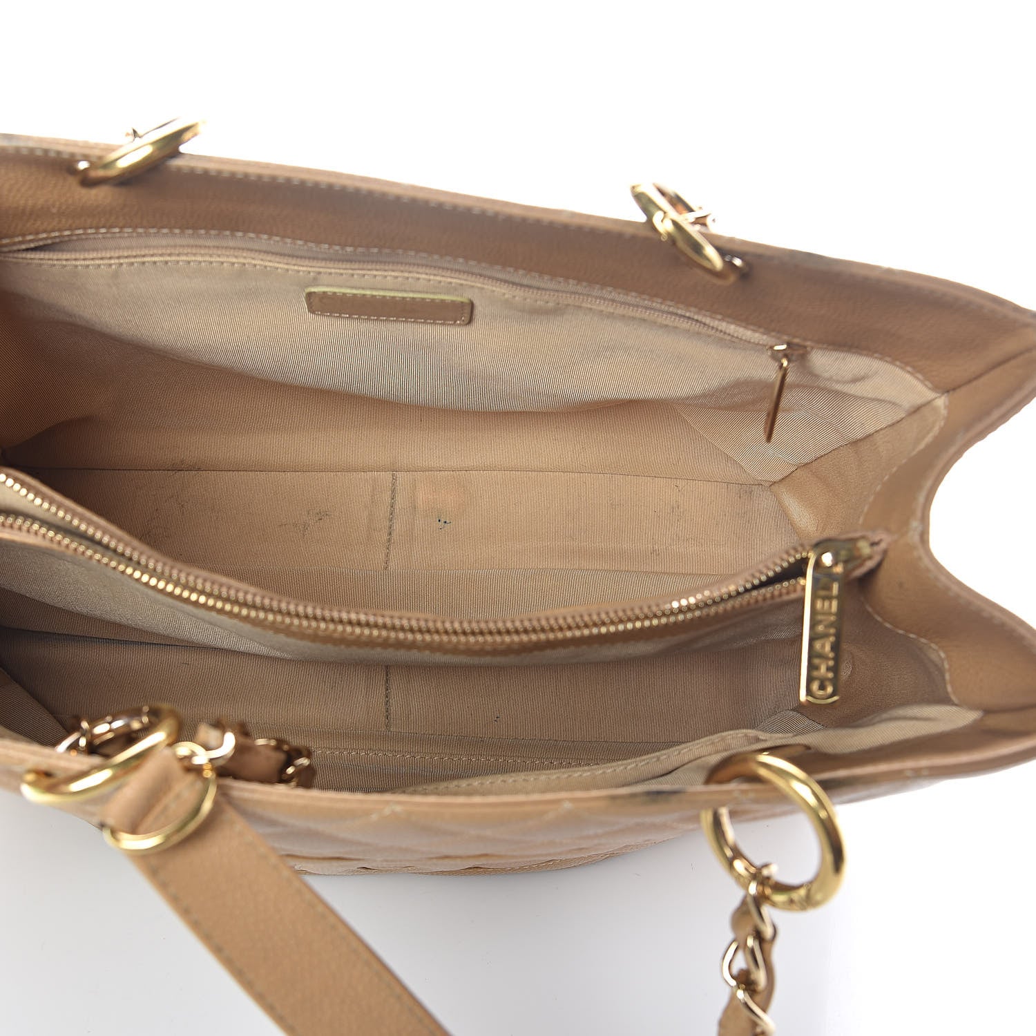 Chanel Caviar Quilted Grand Shopping Tote GST Beige 5 of 16