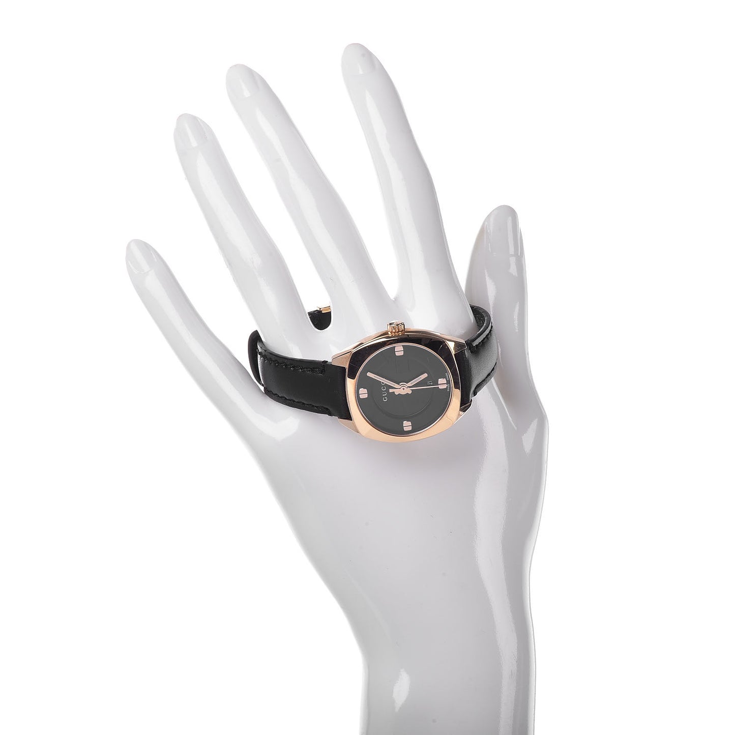 Stainless Steel Calfskin 29mm GG2570 Quartz Watch Black