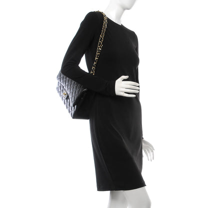 Chanel Lambskin Quilted Jumbo Double Flap Black 2 of 7