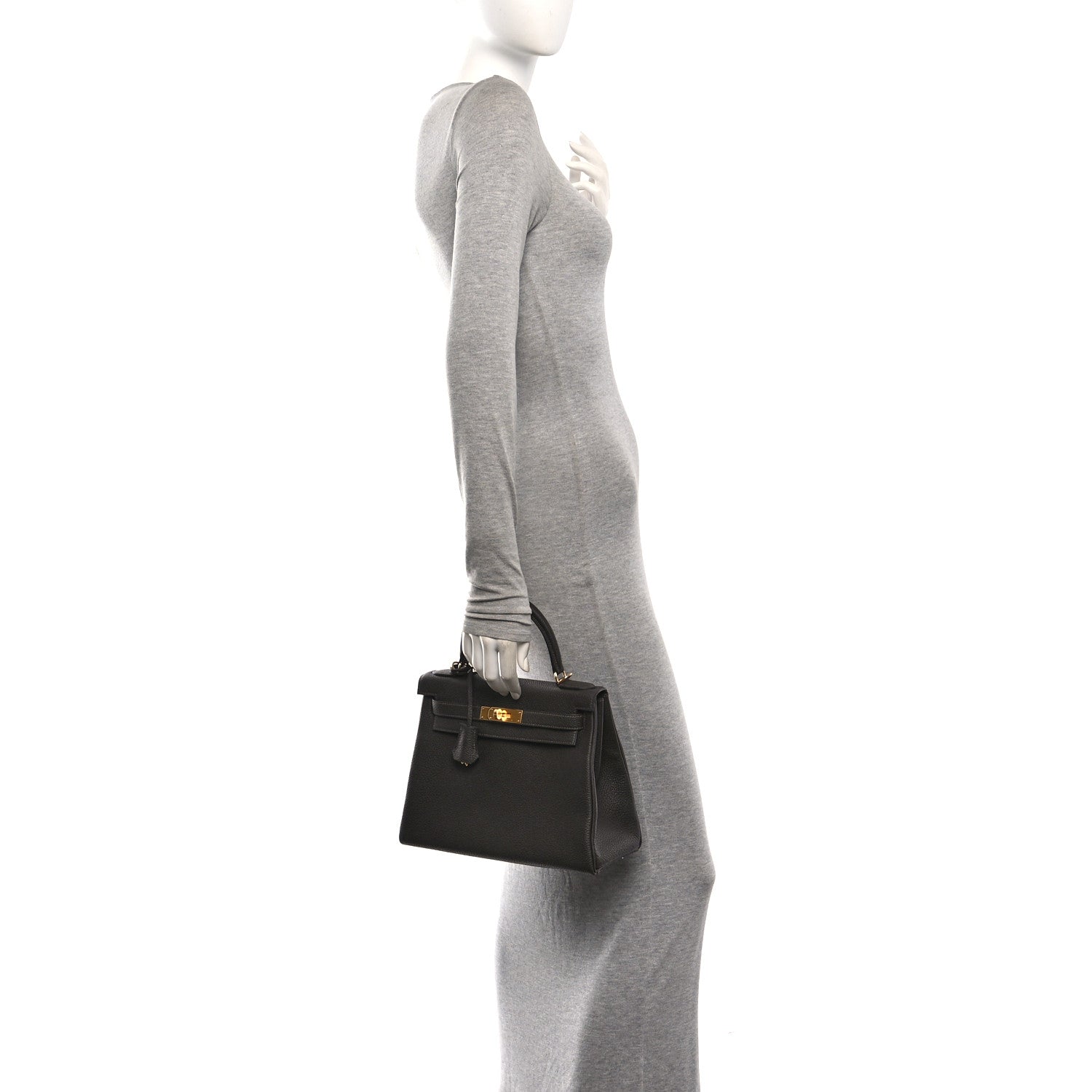 Hermes Togo Kelly Retourne 28 Bai Brun 3 of 12