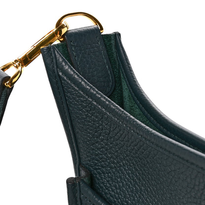 Hermes Taurillon Clemence EVELYNE III PM Vert Cypress 12 of 12