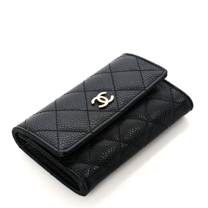 Chanel Caviar Quilted Flap Card Holder Wallet Black 4 of 9