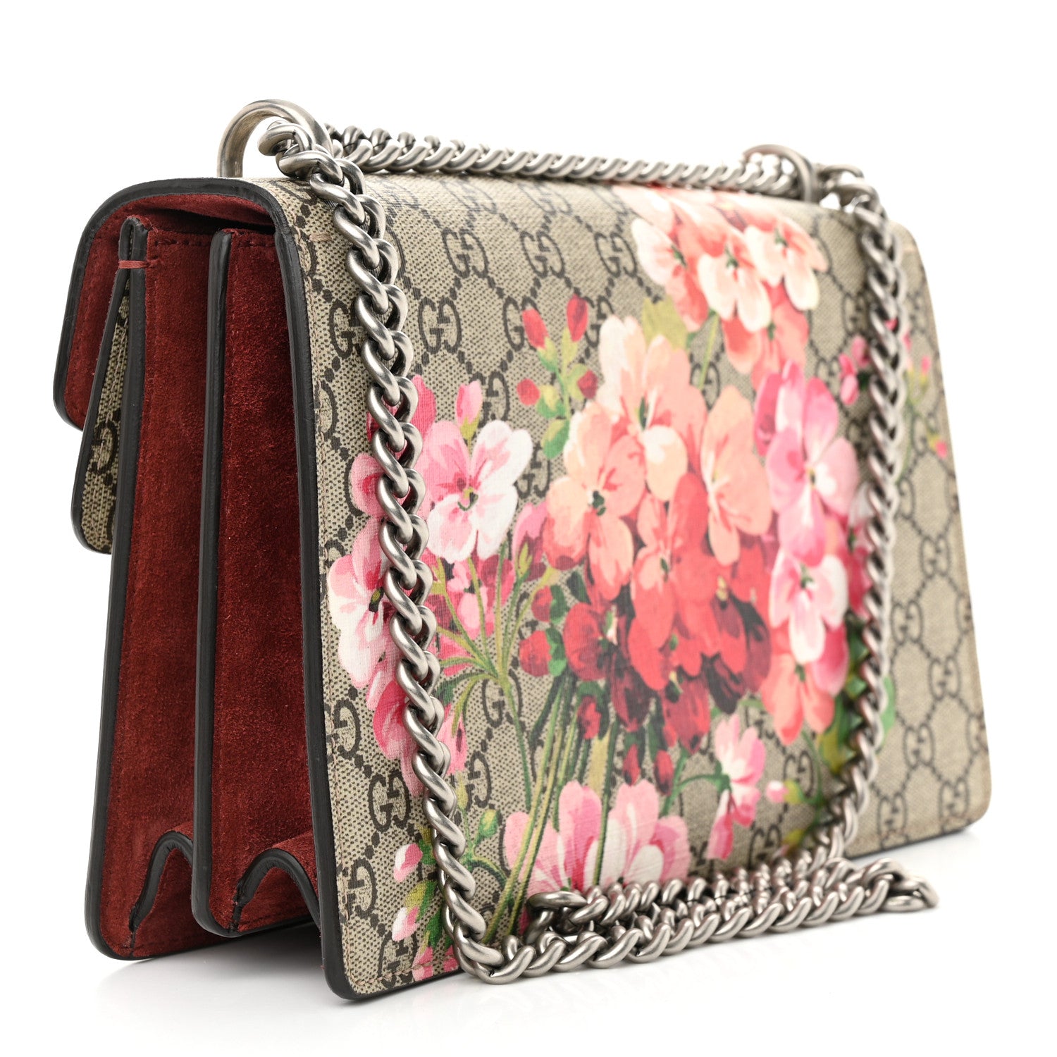 Gucci GG Supreme Monogram Blooms Small Dionysus Shoulder Bag Beige Multicolor Dry Rose 3 of 10
