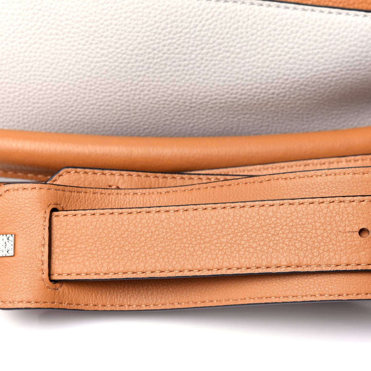 Calfskin Medium Puzzle Bag Tan Soft White