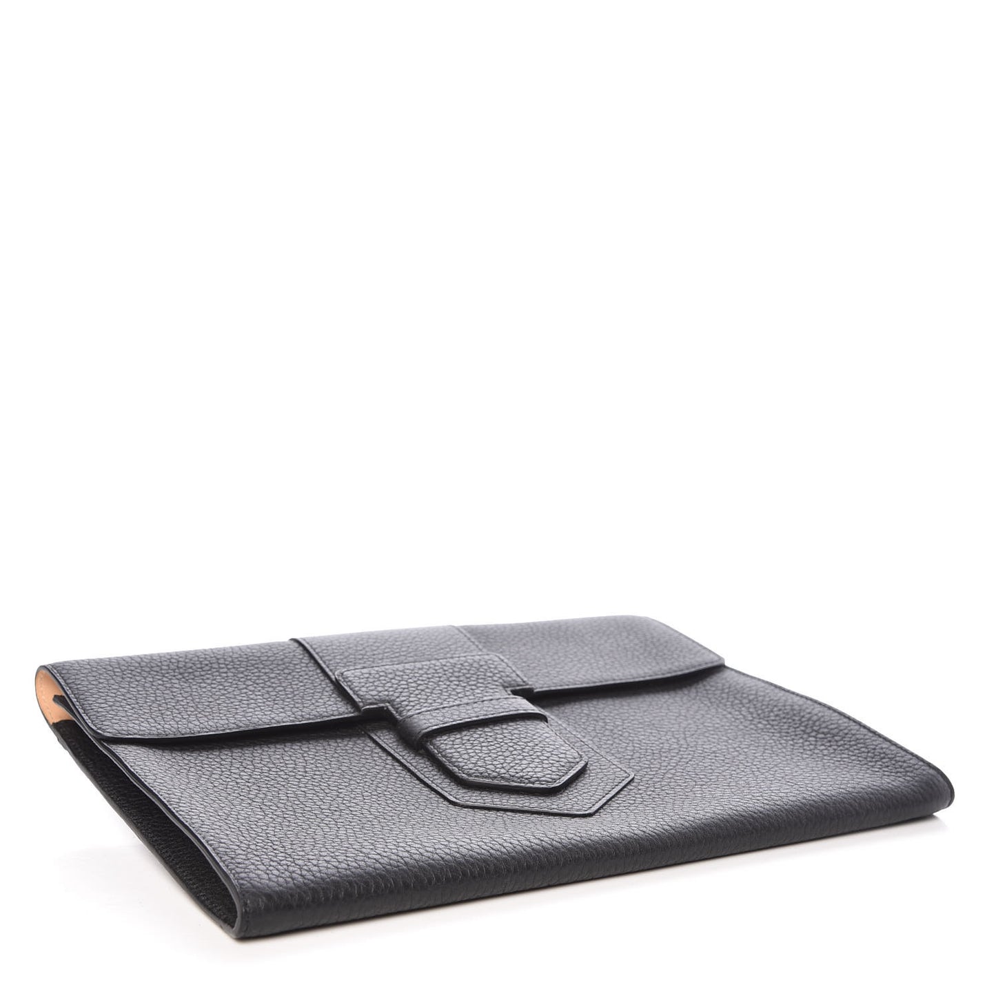 Grained Bullskin Presse A5 Pouch Black