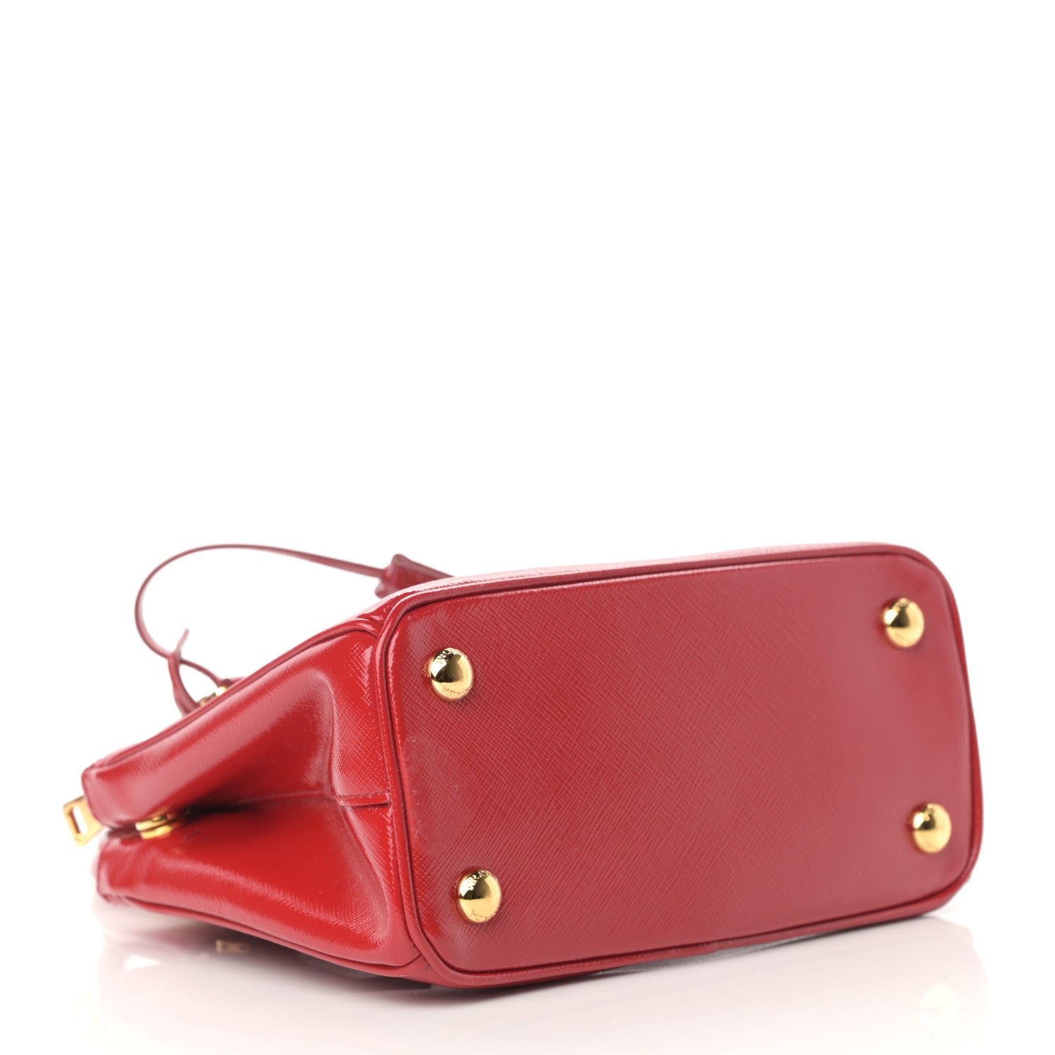 Prada Saffiano Mini Galleria Double Zip Tote Fuoco 4 of 17