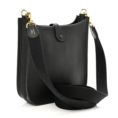 Hermes Taurillon Clemence Evelyne TPM Black 3 of 11