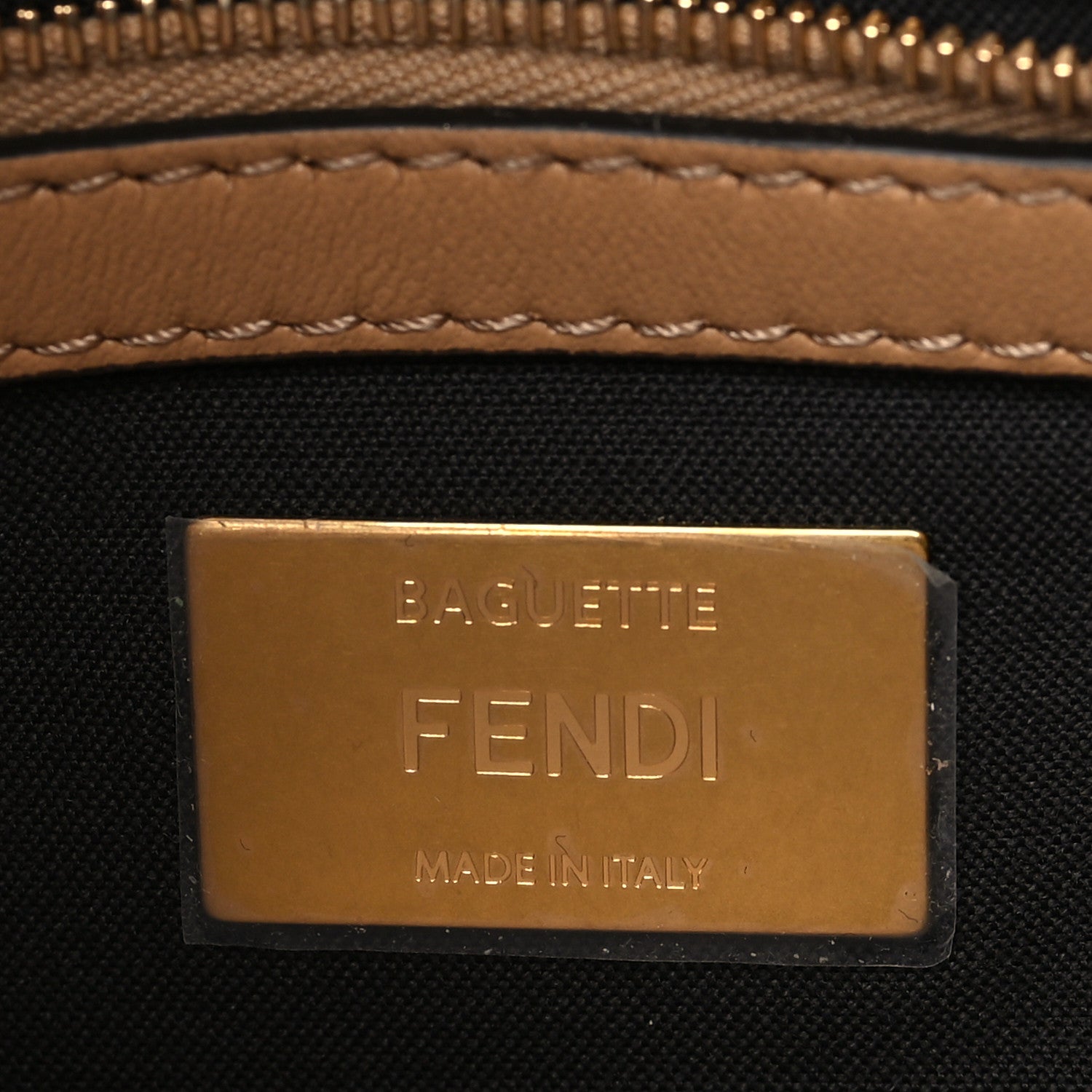 Fendi Raffia Chenille Vitello FF Midi Chain Baguette Naturale White 6 of 10