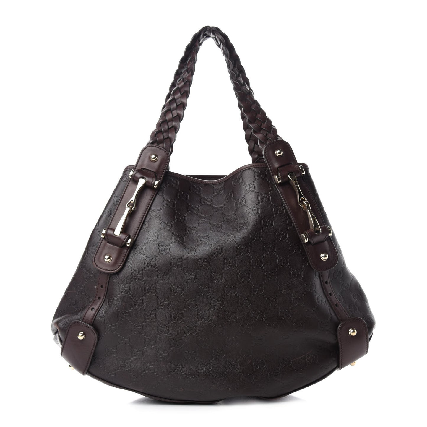 Guccissima Medium Pelham Shoulder Bag Dark Brown