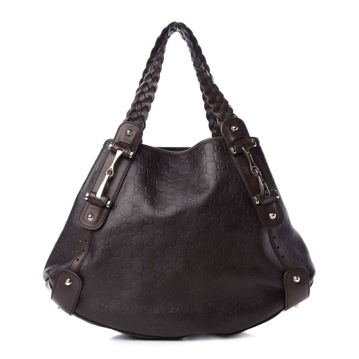 Gucci Guccissima Medium Pelham Shoulder Bag Dark Brown 1 of 12