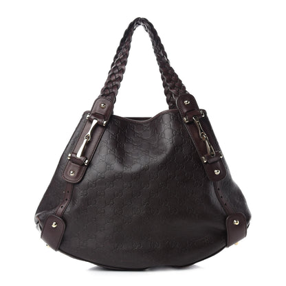 Gucci Guccissima Medium Pelham Shoulder Bag Dark Brown 1 of 12