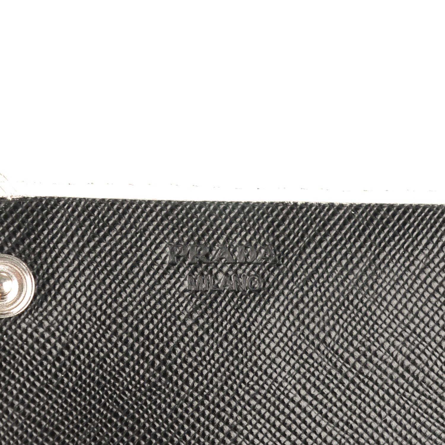 Prada Saffiano Corner Continental Flap Wallet Talco Black 6 of 8