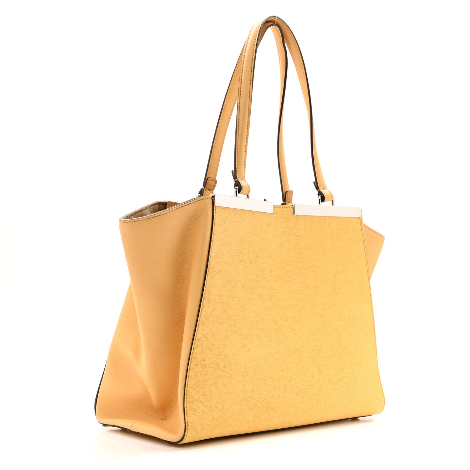 Fendi Vitello Elite Flamingo Large 3Jours Tote Giallo Alchemy