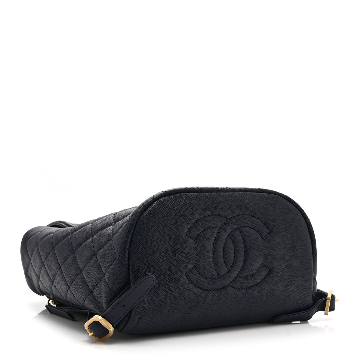Chanel Caviar Quilted Filigree Backpack Navy 4 of 10