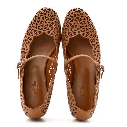 Hermes Calfskin Meli Ballet Flats 39 Naturel 2 of 9