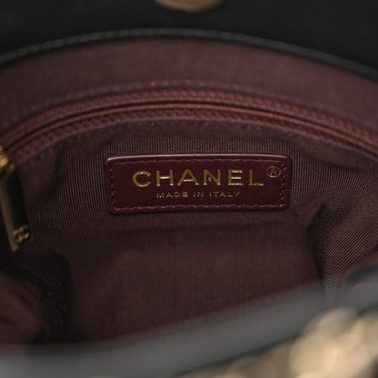 Chanel Lambskin Shopping Chain Tote Black 6 of 10