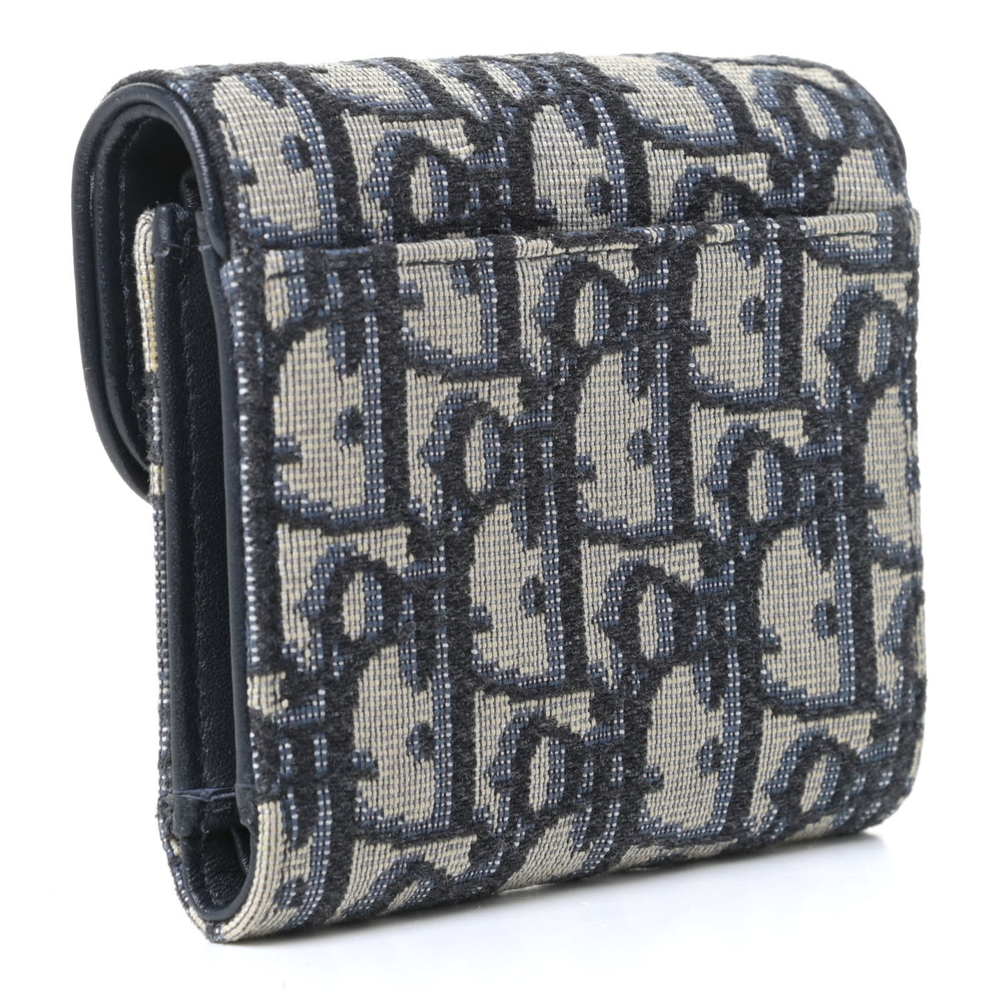 Oblique Saddle Lotus Wallet Blue