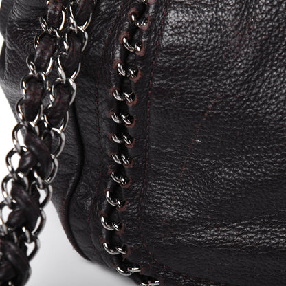 Chanel Metallic Deerskin Luxe Ligne Flap Black 27 of 34