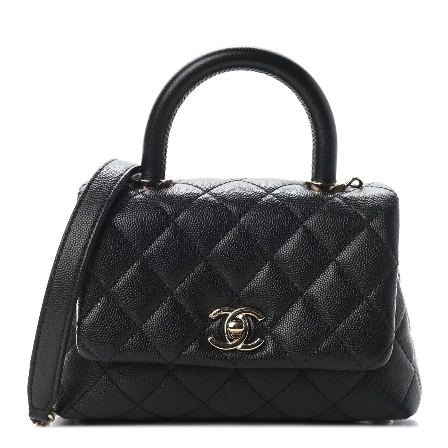 Chanel Caviar Quilted Extra Mini Coco Handle Flap Black 1 of 9