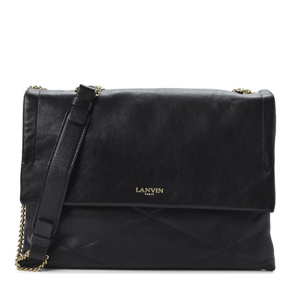 Lanvin Lambskin Quilted Medium Sugar Flap Shoulder Bag Black 1 of 9
