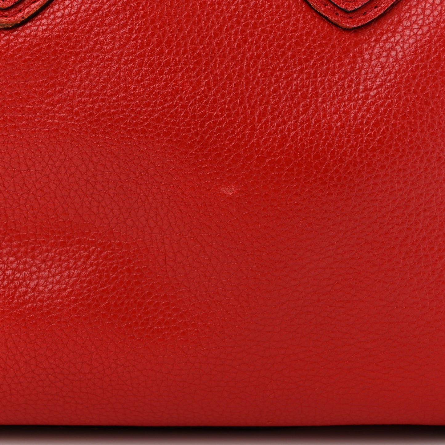 Drummed Calfskin Micro Luggage Red
