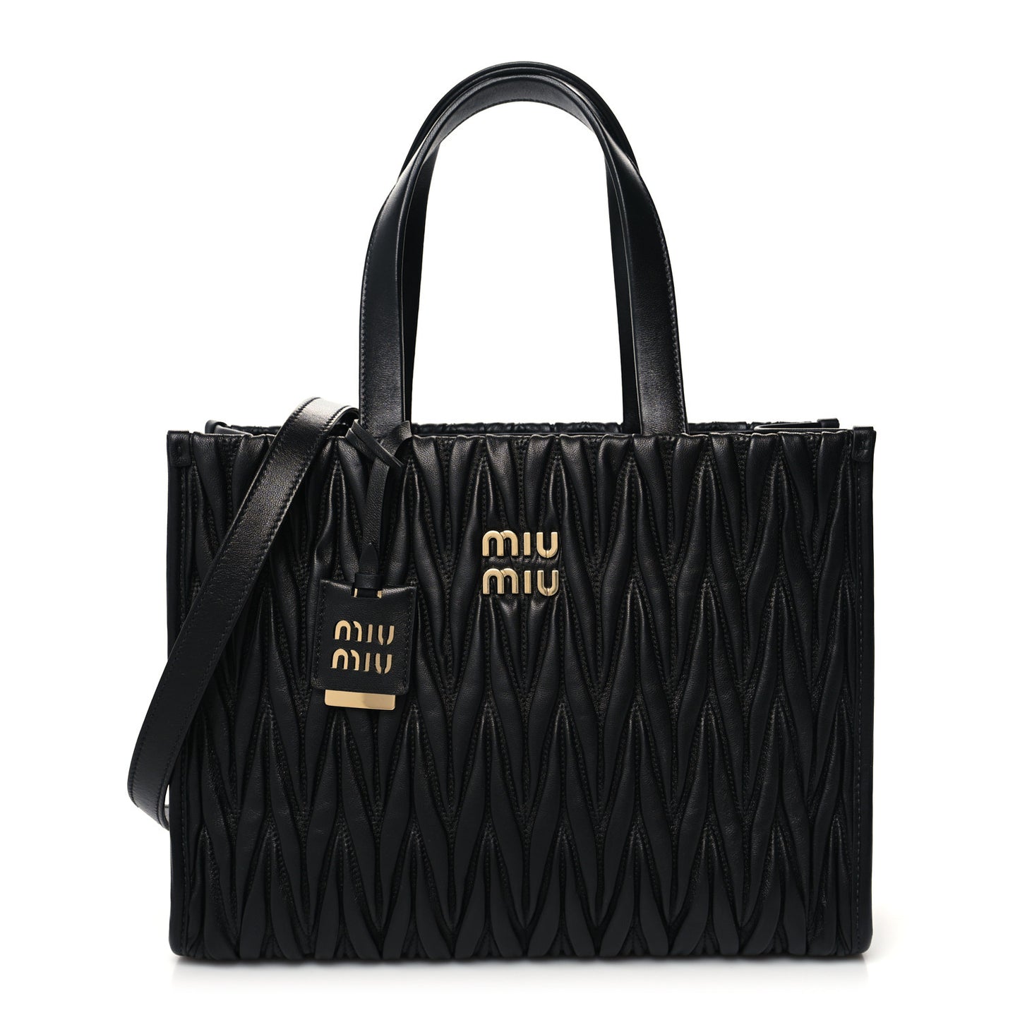 Nappa Matelasse Tote Bag Black