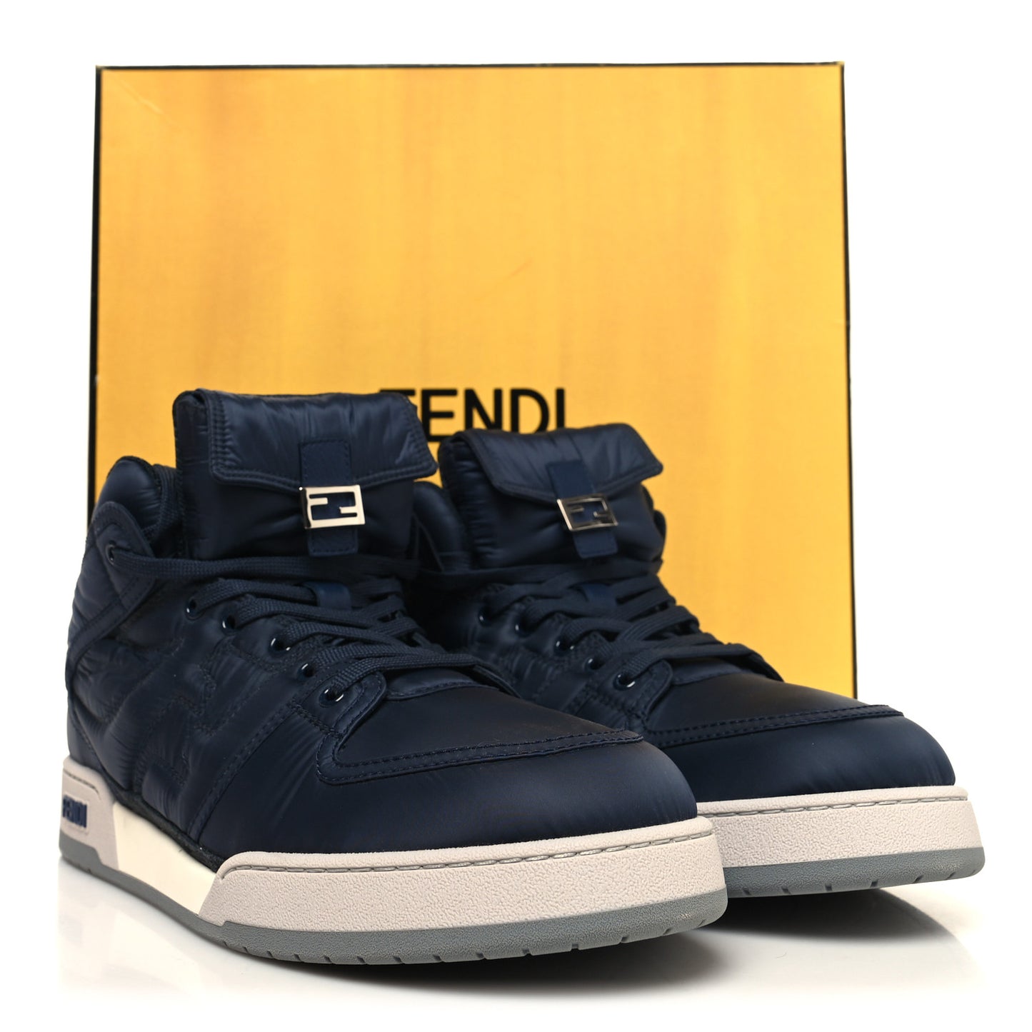 Nylon Mens Baguette Match High Top Sneakers 12 Blue Grey
