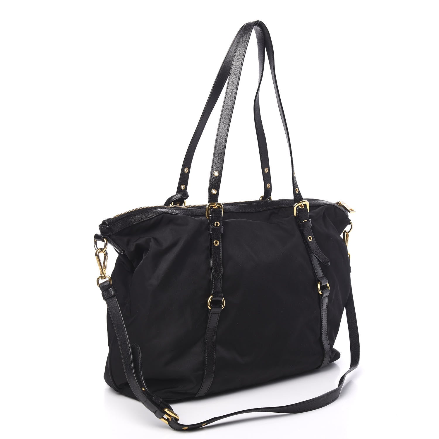 Prada Tessuto Nylon Tote Black 2 of 8