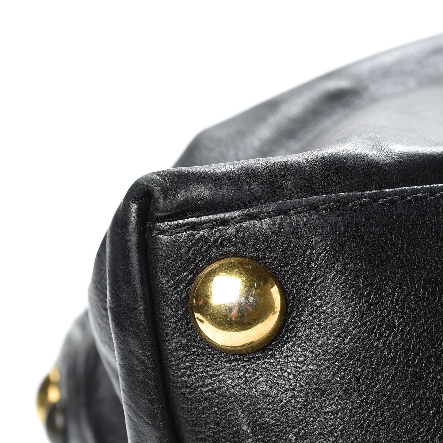 Calfskin Large Babouska Dome Satchel Black