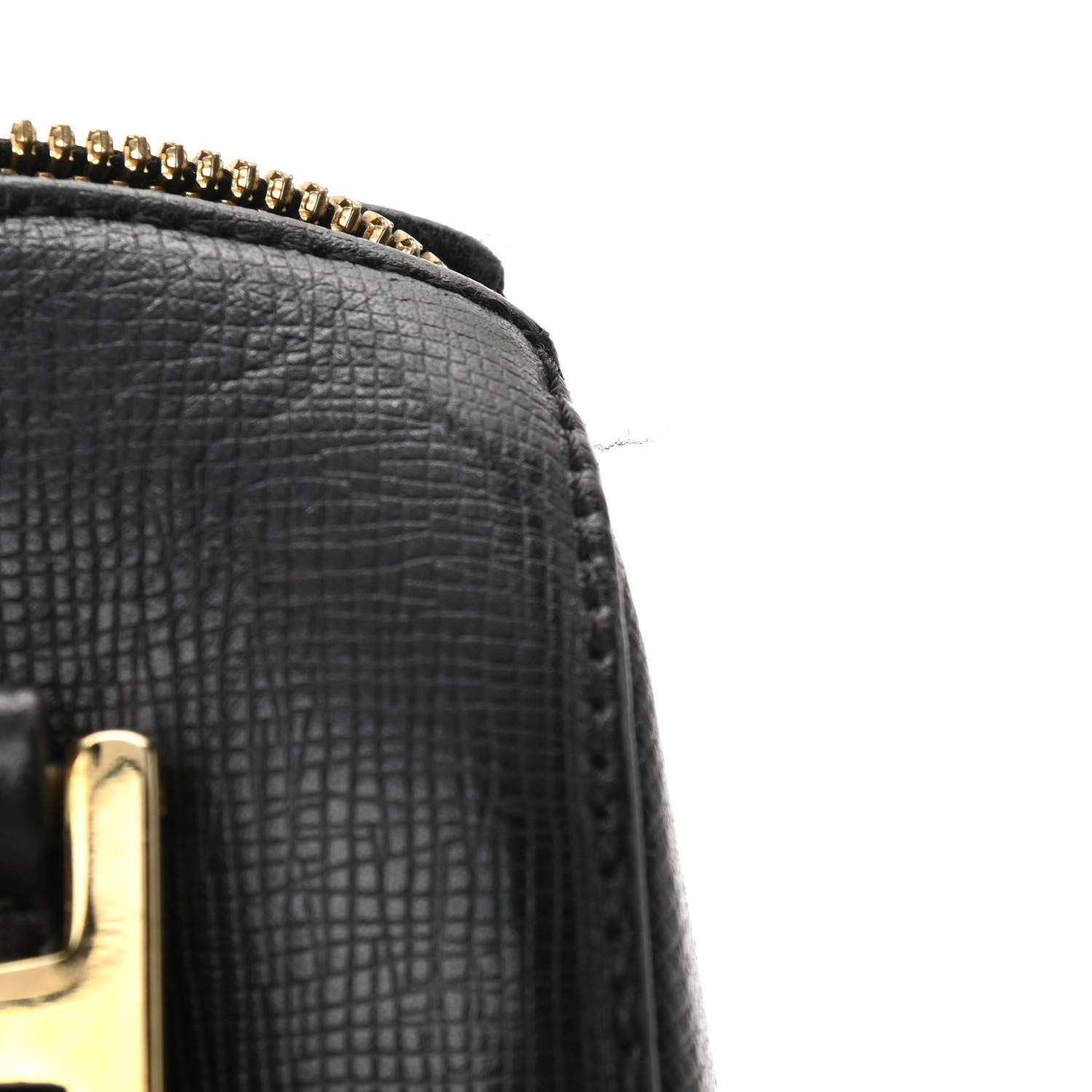 MCM Grained Calfskin Studded Boston Bag Black 11 of 12