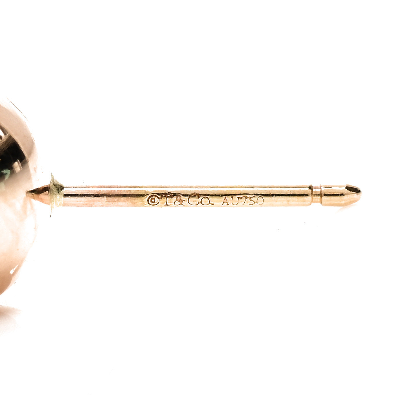 Tiffany 18K Rose Gold 8mm HardWear Ball Earrings 4 of 5