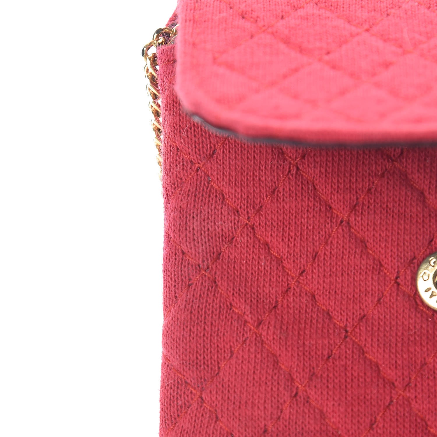 Chanel Knit Quilted Pouch Necklace Red 18 of 20