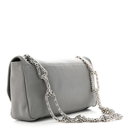 Chanel Grained Calfskin Mademoiselle Lock Bijoux Chain Flap Grey 3 of 12