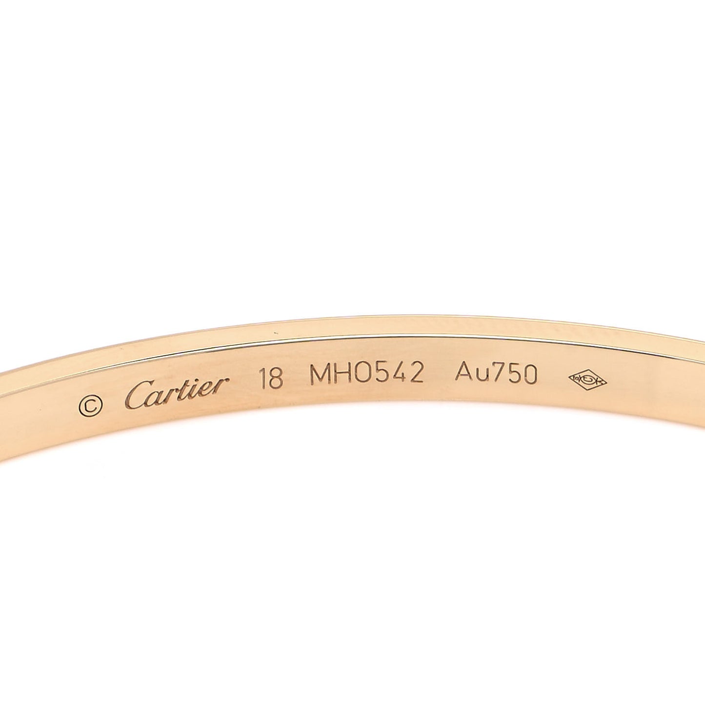 18K Yellow Gold Small LOVE Bracelet 18