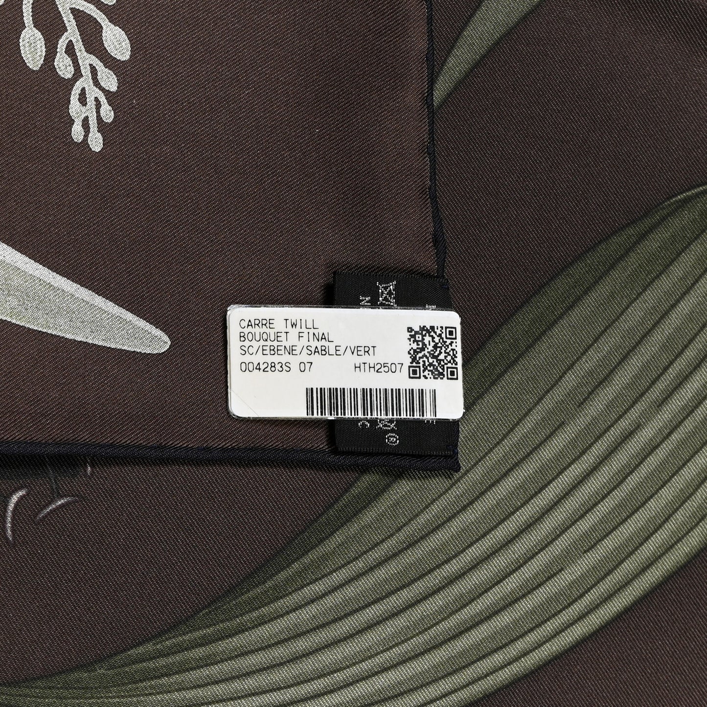 Silk Bouquet Final Scarf 90 Ebene Sable Vert