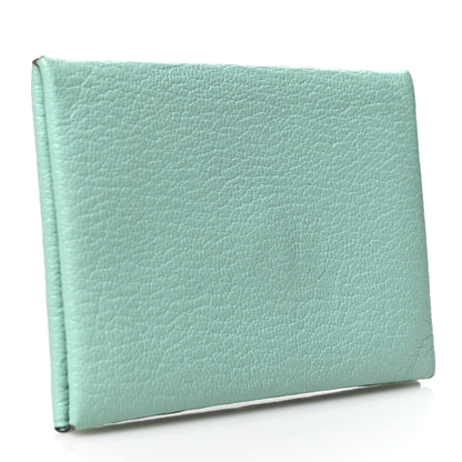 Hermes Chevre Mysore Calvi Card Case Aqua 3 of 9