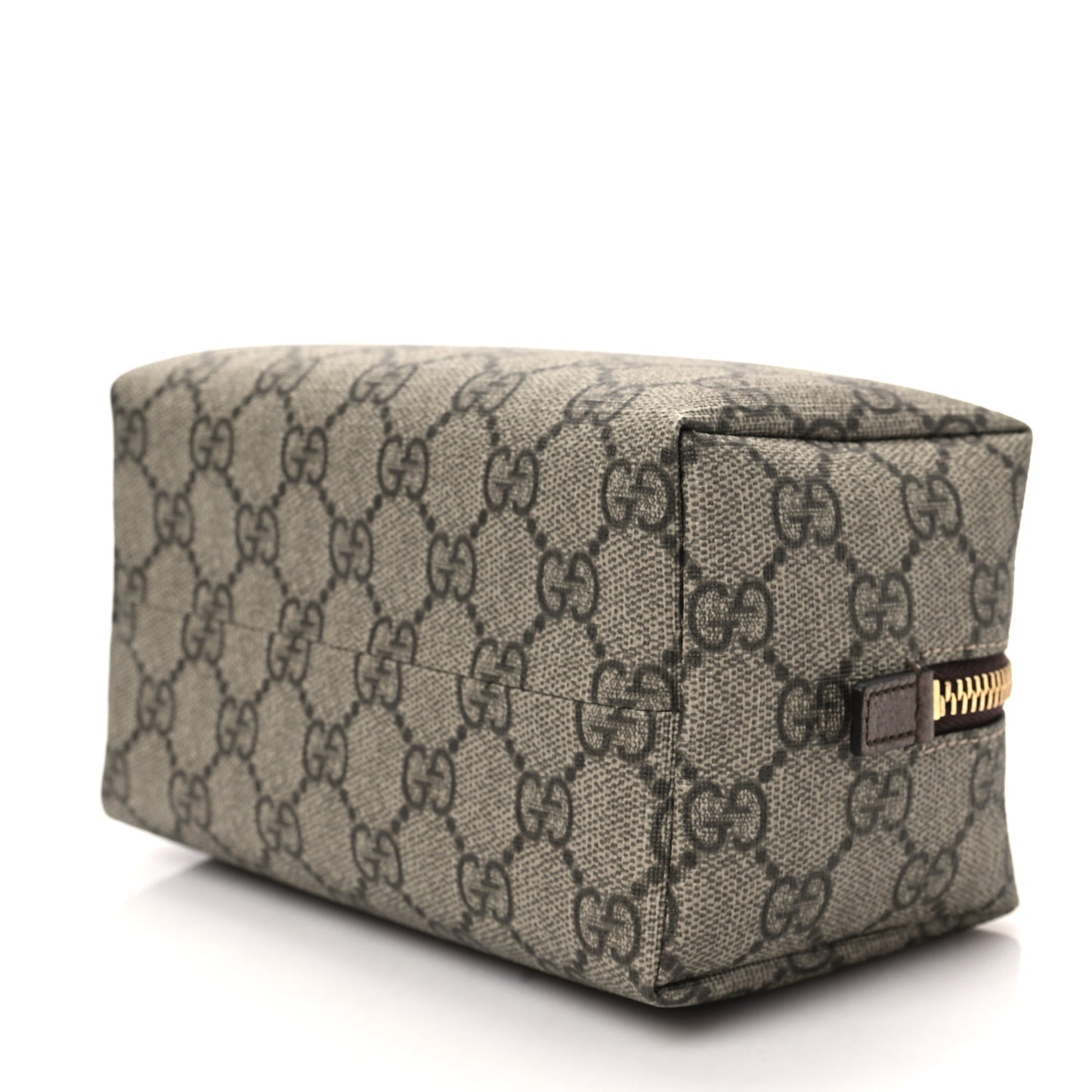 Soft GG Supreme Monogram Calfskin Medium Ophidia Cosmetic Case Beige Ebony New Acero