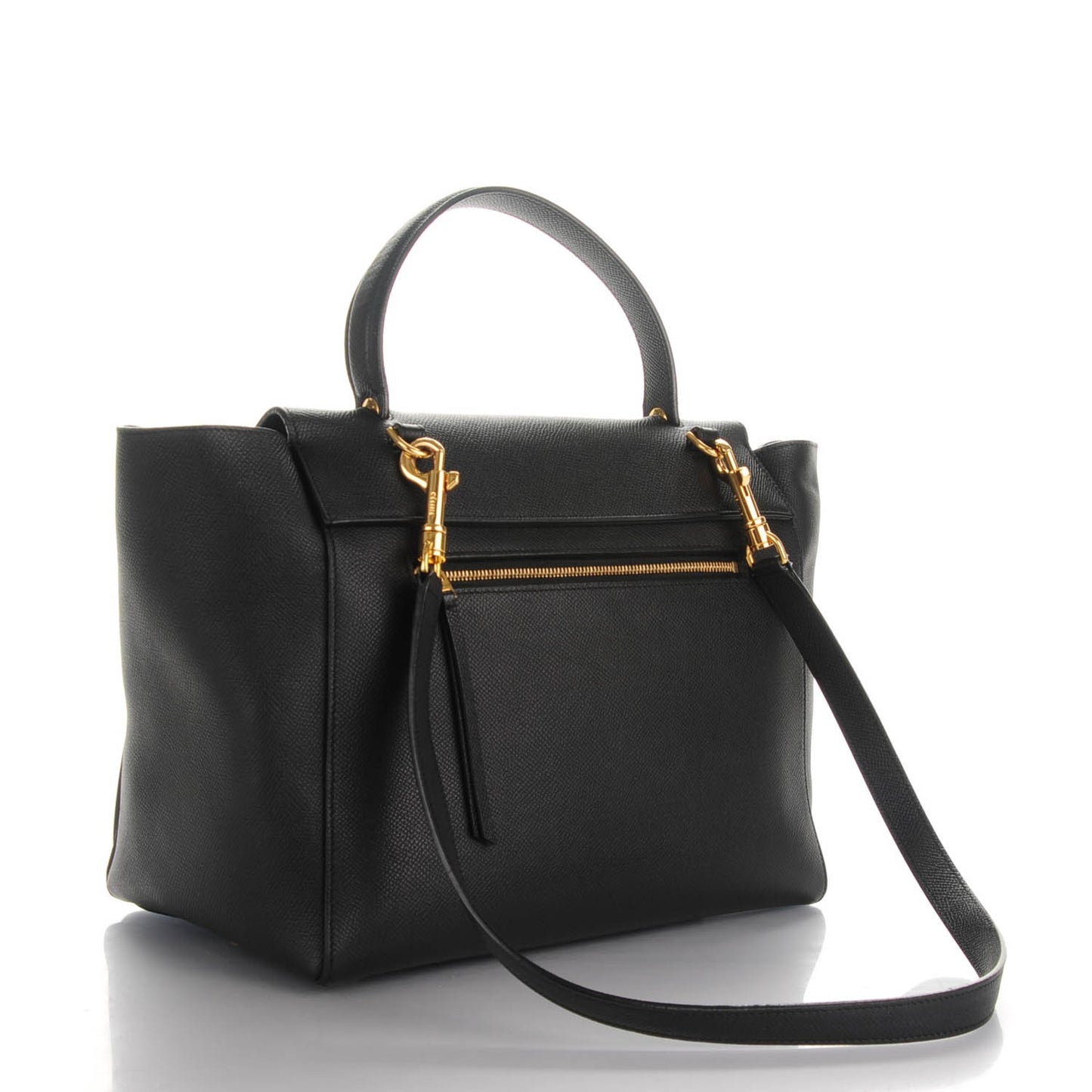 Baby Grained Calfskin Mini Belt Bag Black