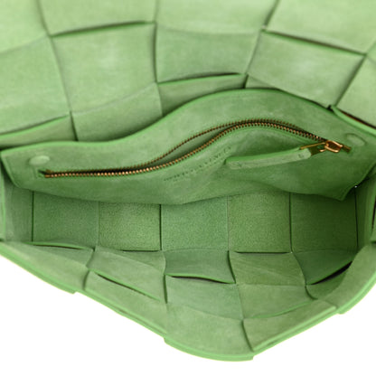Bottega Veneta Buffalo Maxi Intrecciato Cassette Bicolor Crossbody Bag Caramel Pistachio 5 of 10