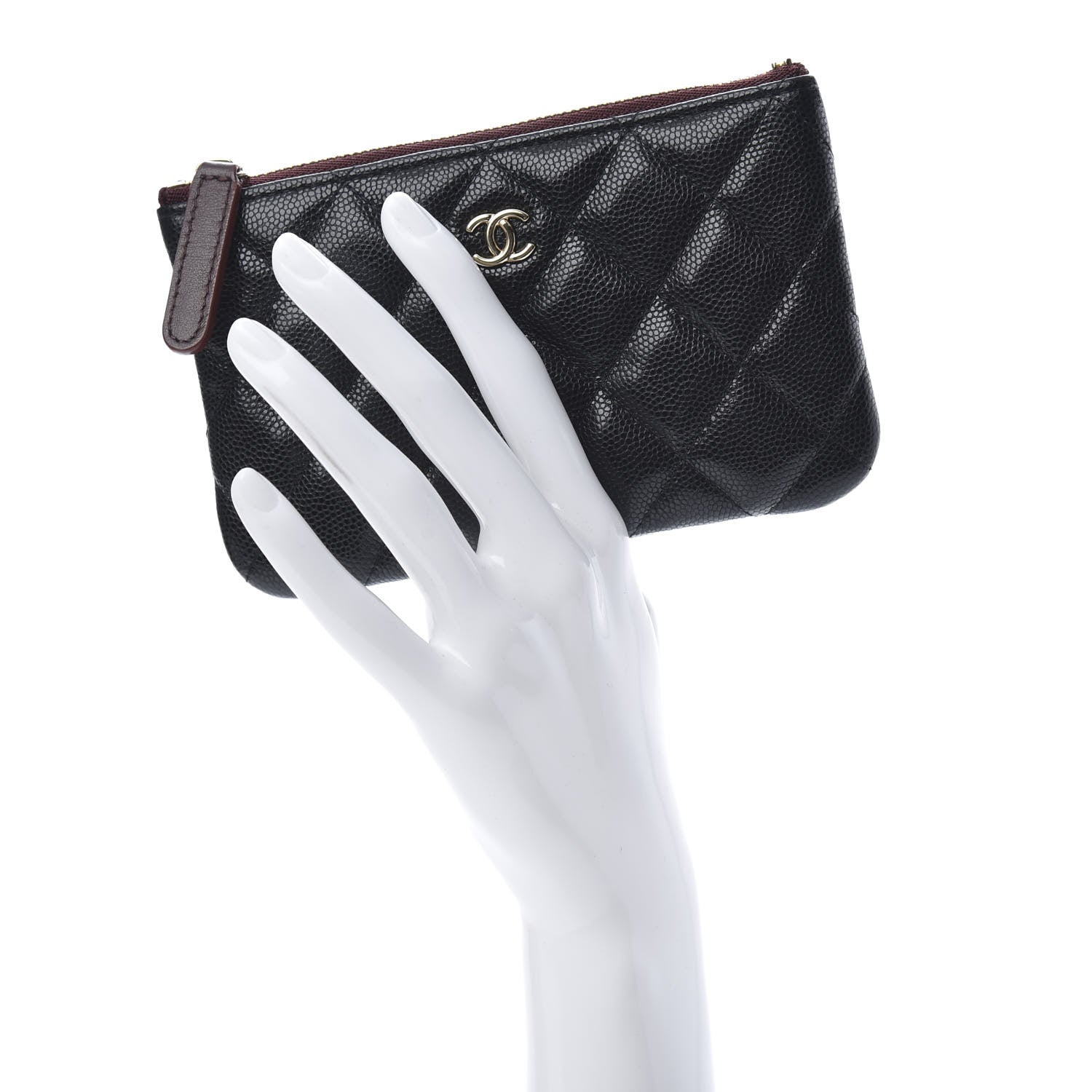 Chanel Caviar Quilted Small Cosmetic Case Black 2 of 8