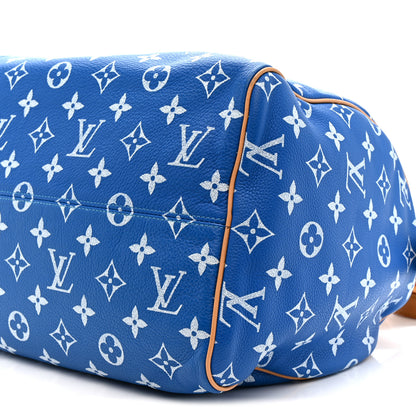 Louis Vuitton Calfskin Monogram Speedy P9 Bandouliere 40 Blue 13 of 18