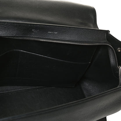 Celine Drummed Calfskin Suede Medium Trapeze Black 10 of 14