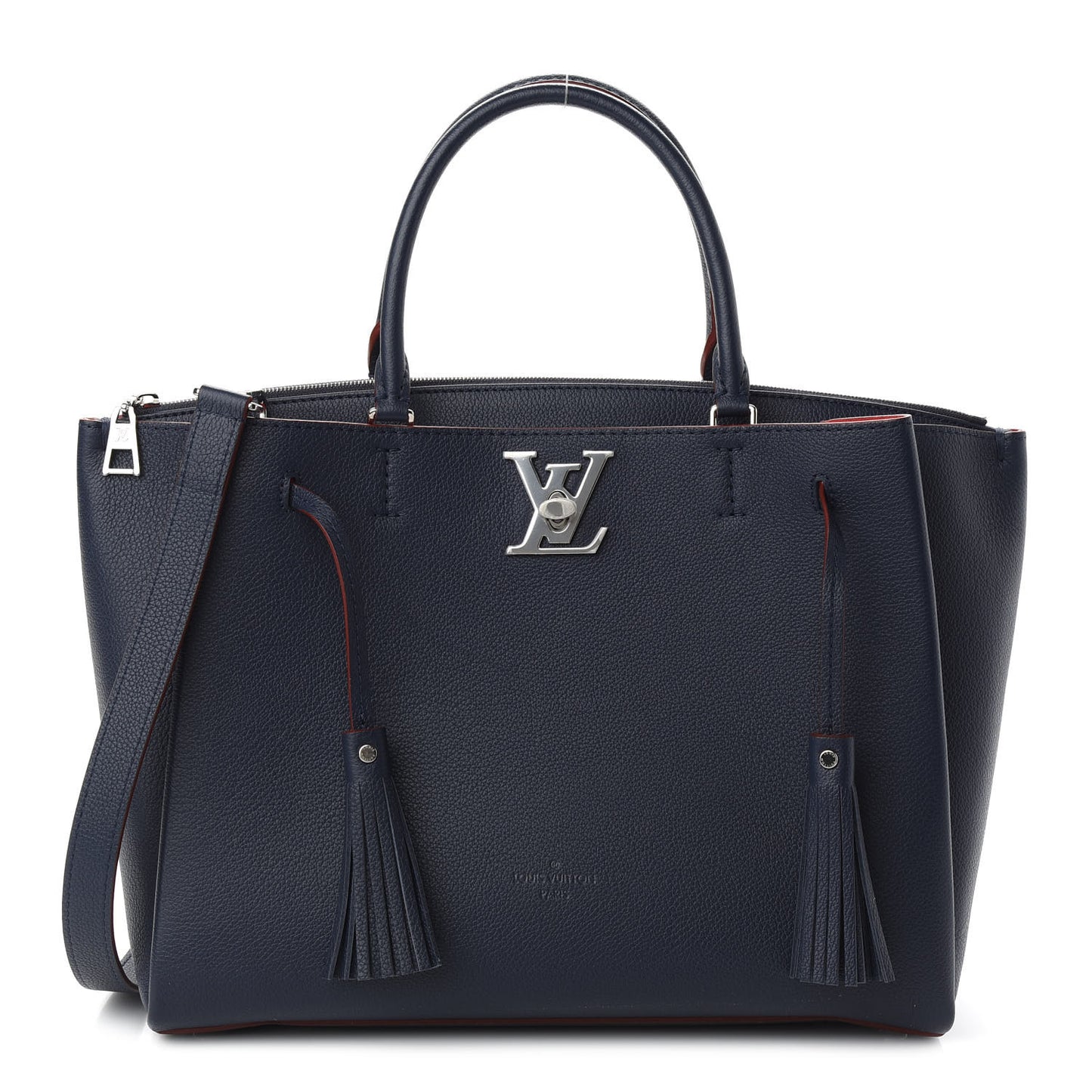 Calfskin Lockmeto Marine Rouge