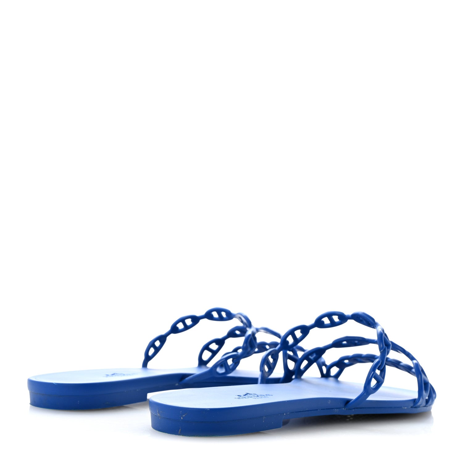Hermes Rubber Chaine d'Ancre Rivage Sandals 41 Bleu Smalt 5 of 10