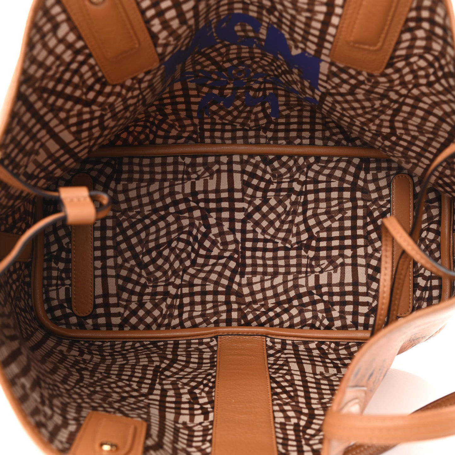 Visetos Medium Liz Reversible Shopper Tote Cognac