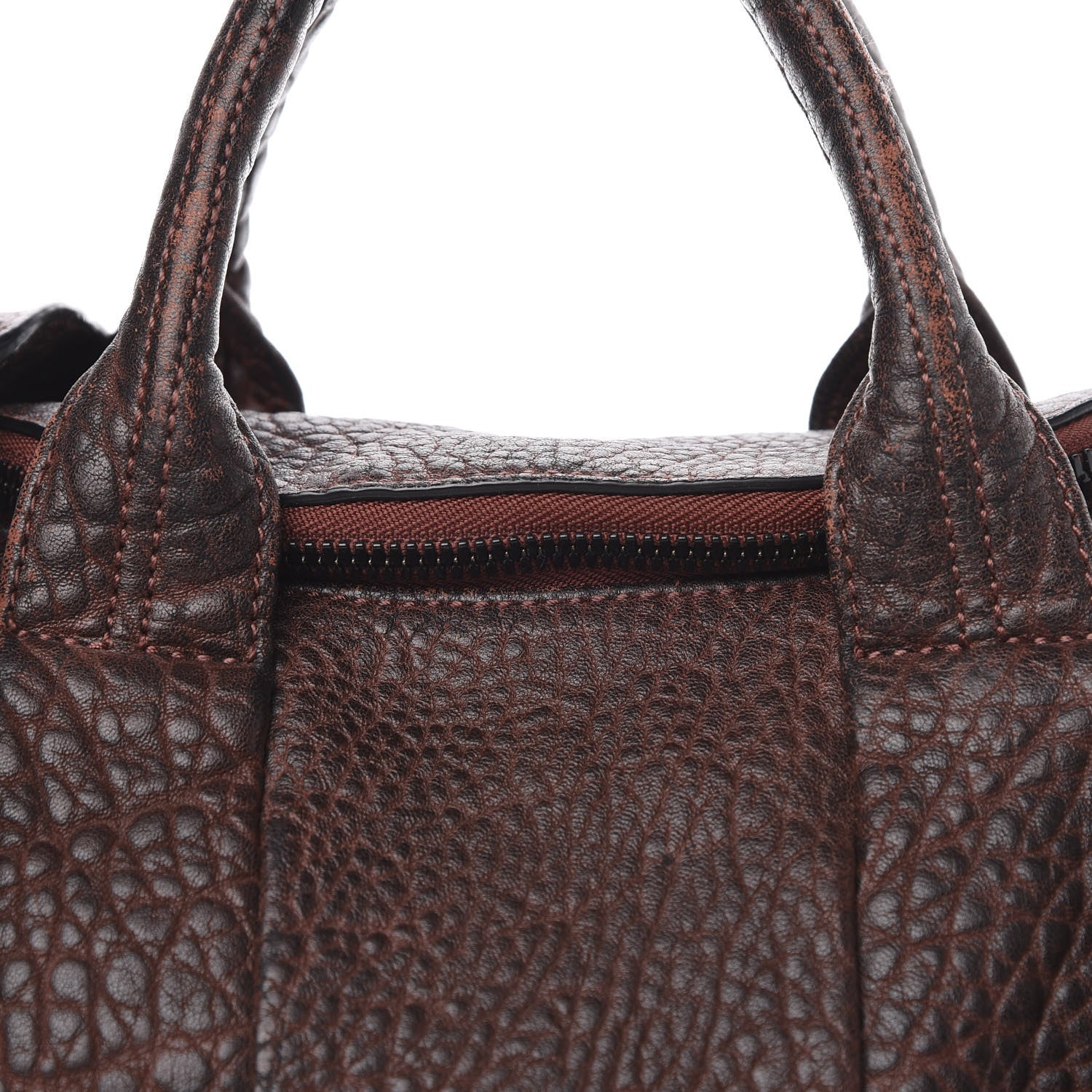 Alexander Wang Pebbled Lambskin Rockie Brown Matte Black Hardware 10 of 10