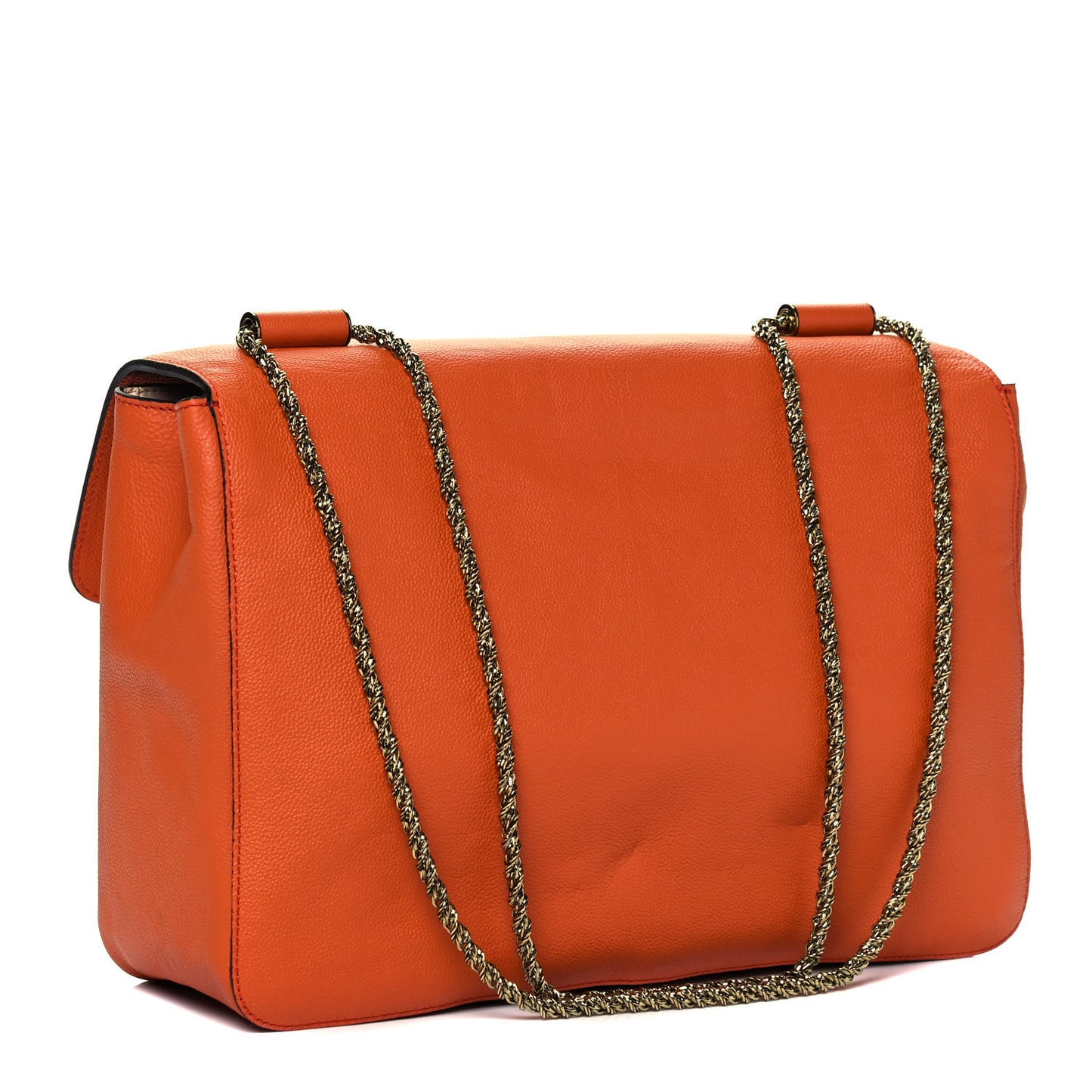 Goatskin Large Elsie Shoulder Bag Coral