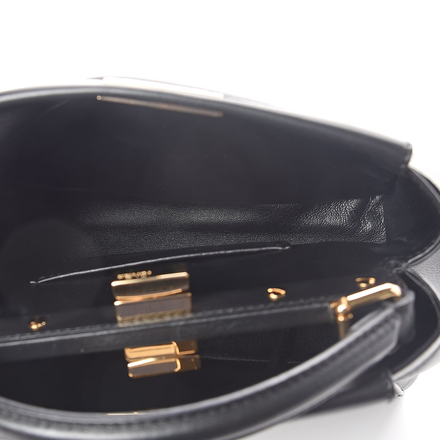 Fendi Nappa Mini Peekaboo Iconic Satchel Black 6 of 10