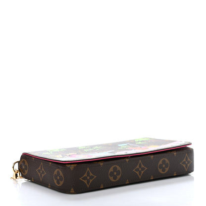 Louis Vuitton Monogram 2021 Christmas Animation Hollywood Pochette Felicie Chain Wallet Fuchsia 4 of 8